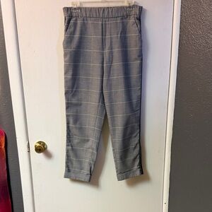 Zara Trafaluc Black and White Plaid Pants